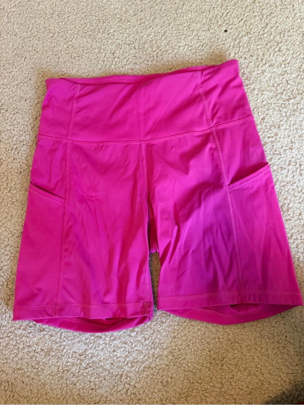 Women’s High-Waist Athletic Bike Shorts - Hot Pink